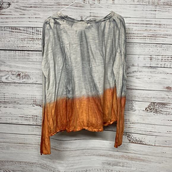 Gilda Midani Color Dipped Top Small Gray Orange - Picture 5 of 6